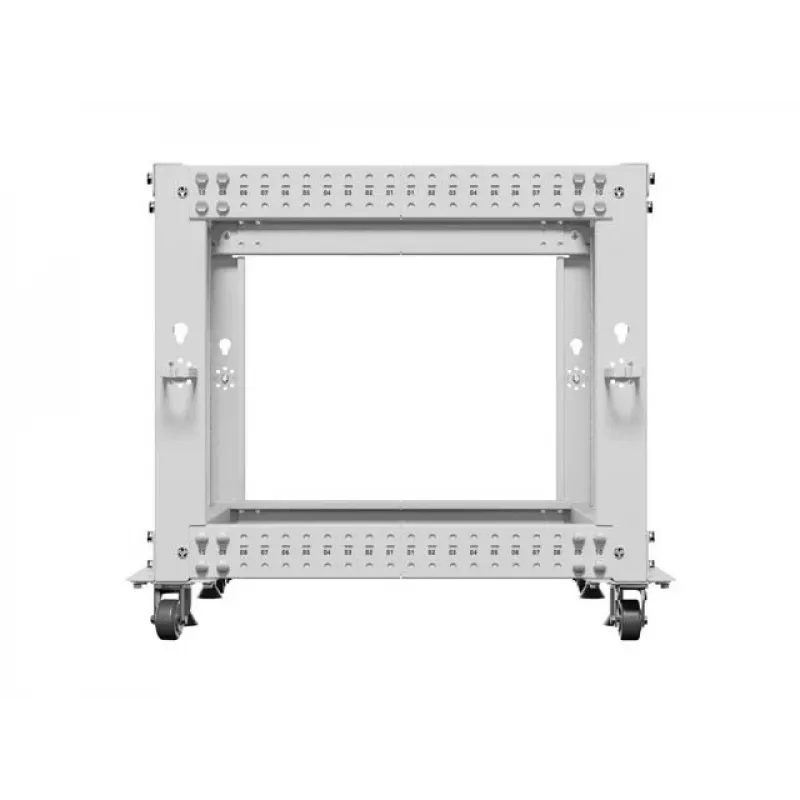 Rack 19 9U 600x600-1100 verstellbar grau