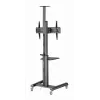 Boden-TV-Ständer Gembird TVS-70T-02 für 37 Zoll–70 Zoll Bildschirme, max. 70 kg, VESA 200x200–600x400, neigbar ±5°/−12°, höhenverstellbar, Rollen, Kabelmanagement
