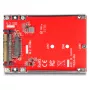 DeLOCK 2,5-Zoll-Konverter U.3 SFF-8639 auf M.2 NVMe Key M 7 mm Rot