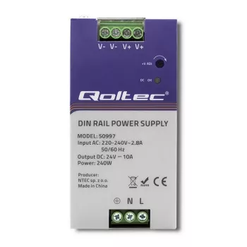 DIN-Schienen-Netzteil QOLTEC 50997 240W 24V 10A