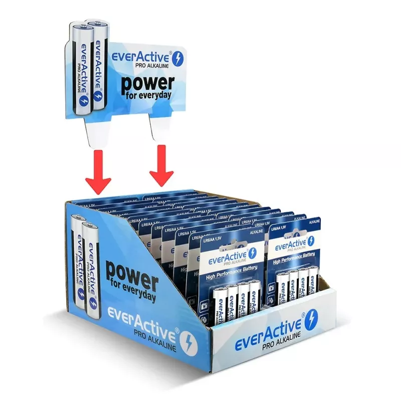 Alkaline-Batterien everActive LR64BLPADIS — 96 Stück, AA-Größe