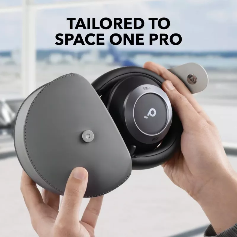 Kopfhörer-Case Anker Soundcore Space One Pro mit magnetischen Metallknöpfen, grau