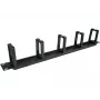 Alantec PK048 1U 19 Kabelorganizer mit gebürsteter Durchführung, 5 Kunststoffhalter