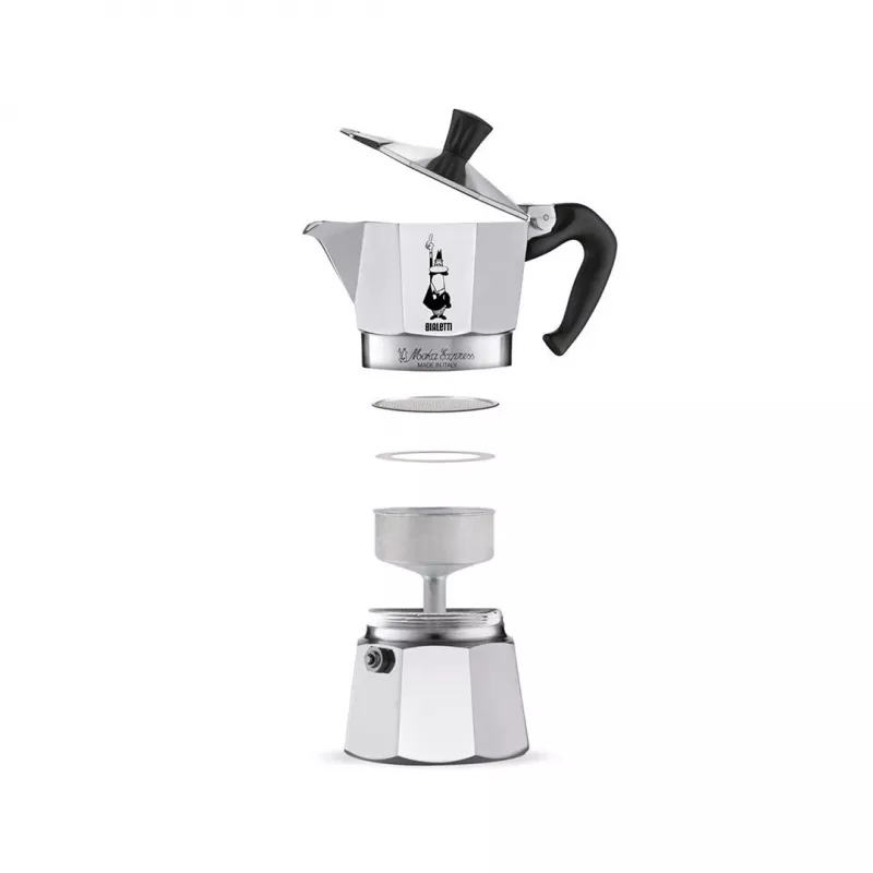 Bialetti Moka Express Moka-Kanne 0,06 L Aluminium, Schwarz