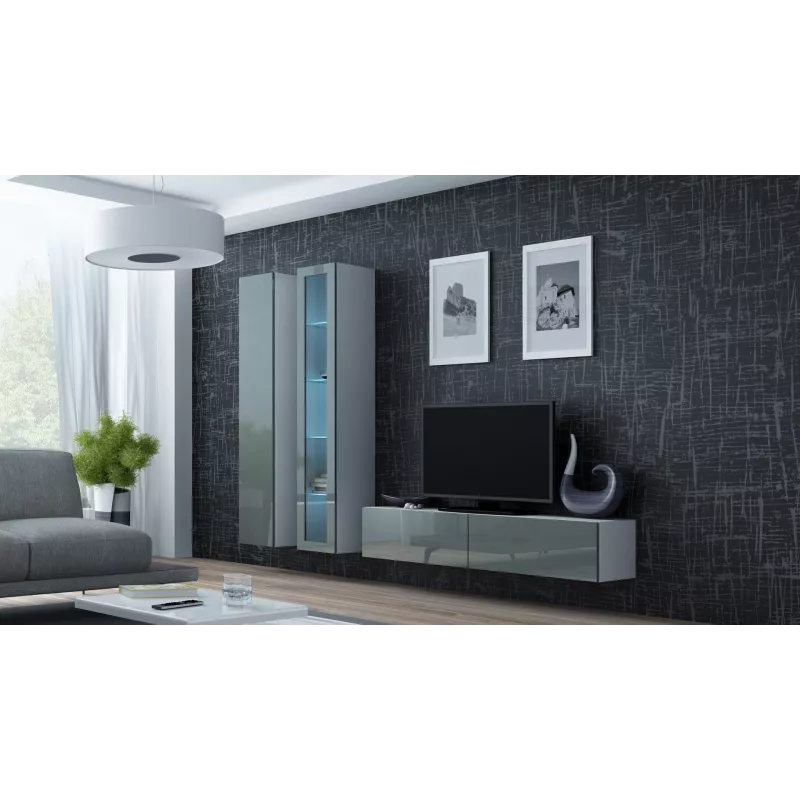 Cama TV-Ständer VIGO 140 30/140/40 weiß/grau glänzend