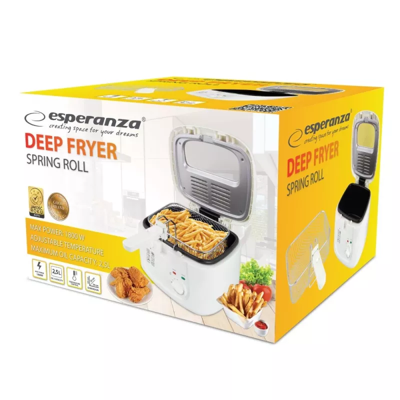 Esperanza EKG012 Fritteuse 2,5L, Weiß