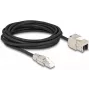 DeLOCK Kabel RJ45-Stecker Feldkonfektion auf Keystone-Modul RJ45-Buchse Cat.6A 5 m