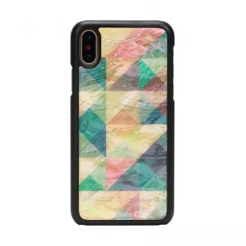 Smartphone-Hülle iKins für iPhone XS / iPhone XS Mosaic Schwarz