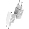 Ladegerät Baseus Quick Charger CCALL-BX02, 24 W max, USB Fast Charge 3.0, Weiß, 100–240 V
