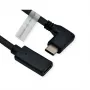ROLINE 11.04.5496-10 - 2 m - USB Type-C - USB Type-C - Stecker - Buchse - abgewinkelt (11.04.5496)