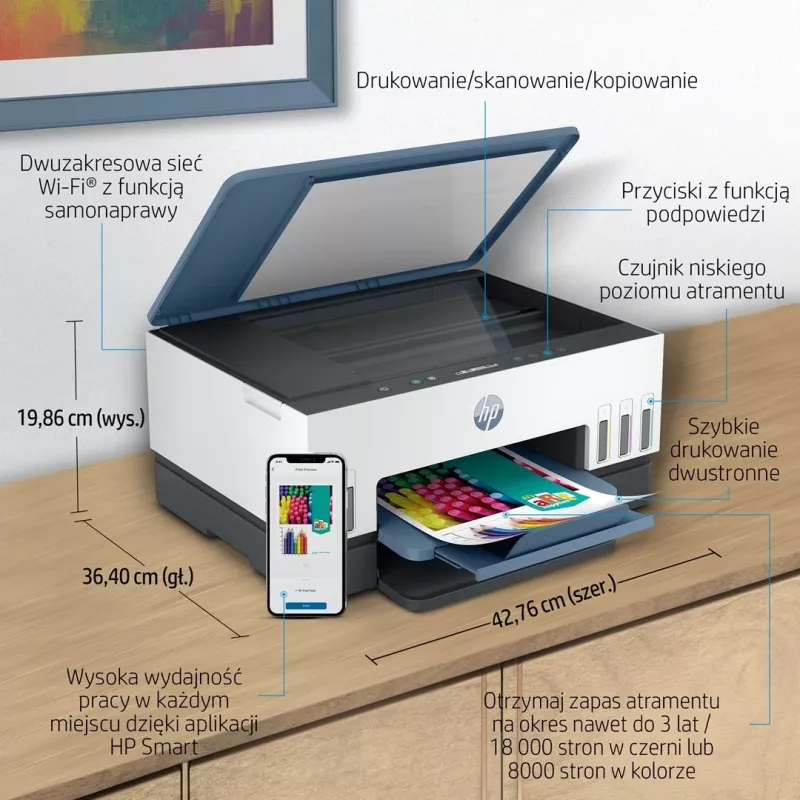HP Smart Tank 675 Multifunktions-Thermo-Tintenstrahldrucker A4 4800 x 1200 DPI 12 Seiten/Min. WLAN