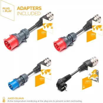 Juice Technology JUICE BOOSTER 3 air Country EU Traveller Set (Anthrazit/schwarz, 1,4 - 11 kW, 3,1 Meter Kabel)