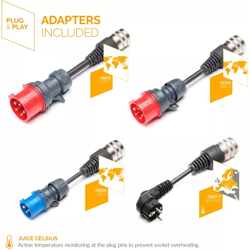Juice Technology JUICE BOOSTER 3 air Country EU Traveller Set (Anthrazit/schwarz, 1,4 - 11 kW, 3,1 Meter Kabel)
