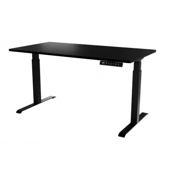Schreibtisch mit elektrischer Höhenverstellung MOON LONG 150x80x72-120 schwarz