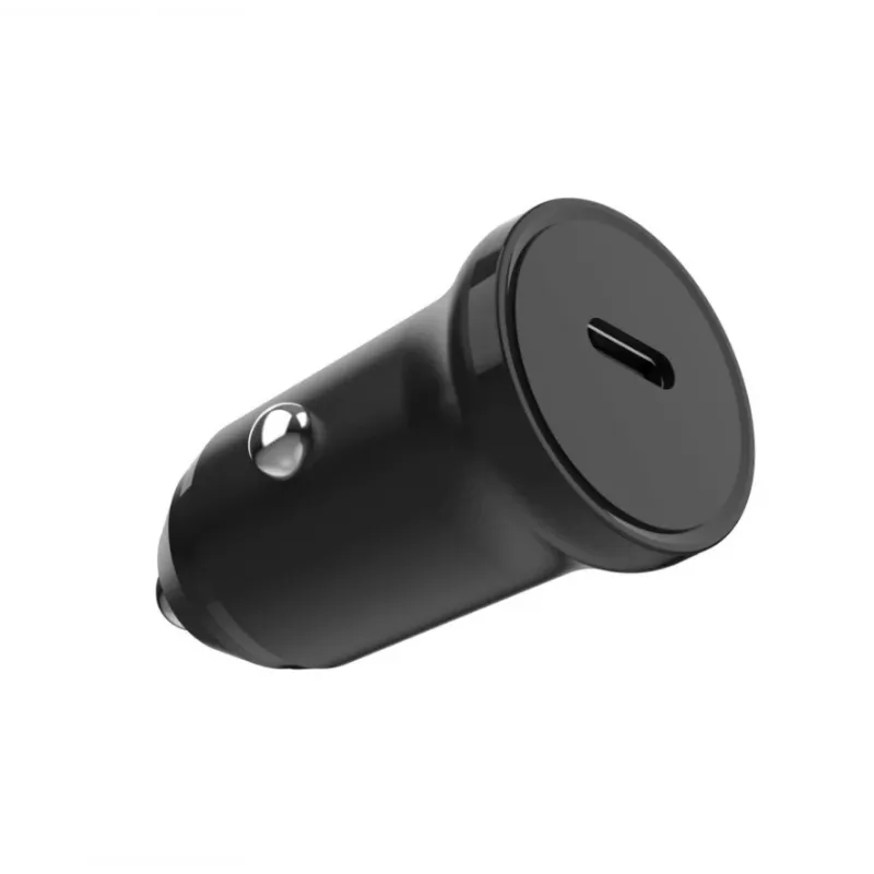 Auto USB-C Ladegerät FIXED FIXCC30N-C-BK 30W, festes Kabel, Einzelport-Schnellladung für 12V Fahrzeugsteckdose