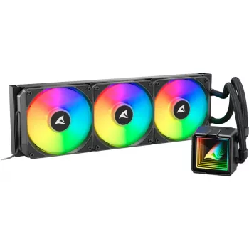 All-in-One Flüssig-CPU-Kühler Sharkoon S100 ARGB – 360-mm-Radiator, Schwarz