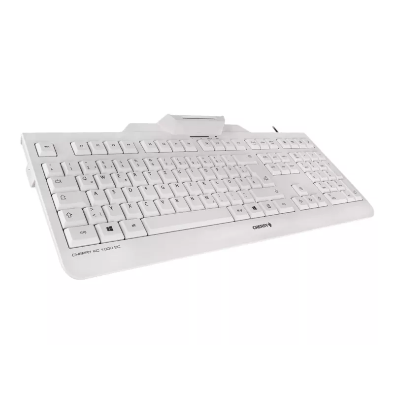 CHERRY KC 1000 SC Kabelgebundene Smartcard-Tastatur Hellgrau USB QWERTY UK