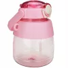 Trinkflasche Extralink Schulflasche mit Strohhalm und Trageband 1 L pink