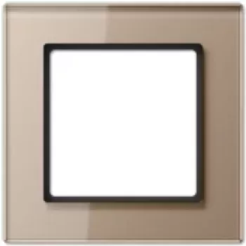 Wandschalter-Abdeckplatte JUNG AC 581 GL CH Champagner Glas 84×84 mm