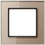 Wandschalter-Abdeckplatte JUNG AC 581 GL CH Champagner Glas 84×84 mm