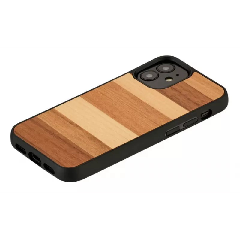 Schutzhülle für Smartphone man and wood für iPhone 12 mini – schwarz