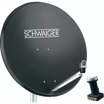 Schwaiger Satellitensystem ohne Receiver Teilnehmeranzahl: 4 (SPI991.1SET)