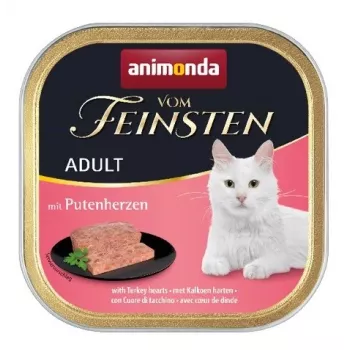 ANIMONDA Vom Feinsten Adult Turkey hearts - Nassfutter für Katzen - 100g