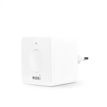 Drahtloser Smart-Home-Signalverstärker NUKI Bridge — Bluetooth/WLAN, 230V, Reichweite bis 10 m, 60×60×50 mm, Weiß