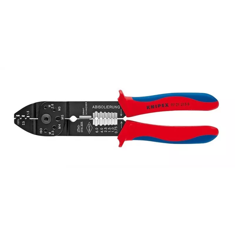Knipex 97 21 215 B Crimpwerkzeug Schwarz, Blau, Rot