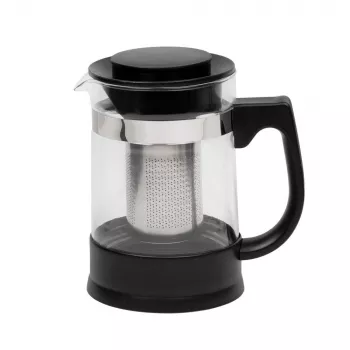 Resto Kitchenware 90512 Teekanne Einzel-Teekanne 950 ml Schwarz, Transparent
