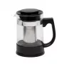 Resto Kitchenware 90512 Teekanne Einzel-Teekanne 950 ml Schwarz, Transparent