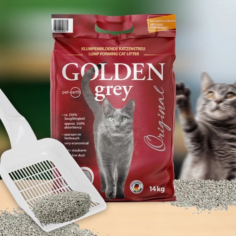 GOLDEN Grau Original - Bentonit-Katzenstreu - 7kg