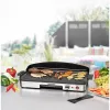 Elektrischer Tischgrill Rommelsbacher BBQ 2003 — 1900 W, 50×25 cm, gerippt + Teppanyaki, stufenloser Thermostat, silber/schwarz