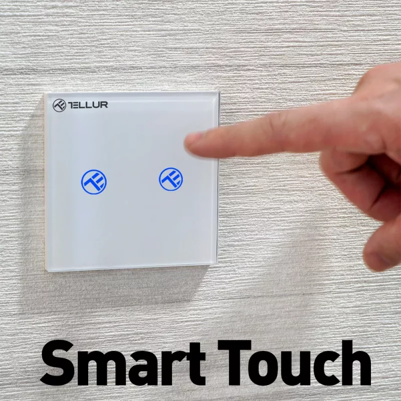 Intelligenter WLAN-Schalter Tellur SS2N — 2 Ports, 1800 W gesamt, 10 A pro Kanal