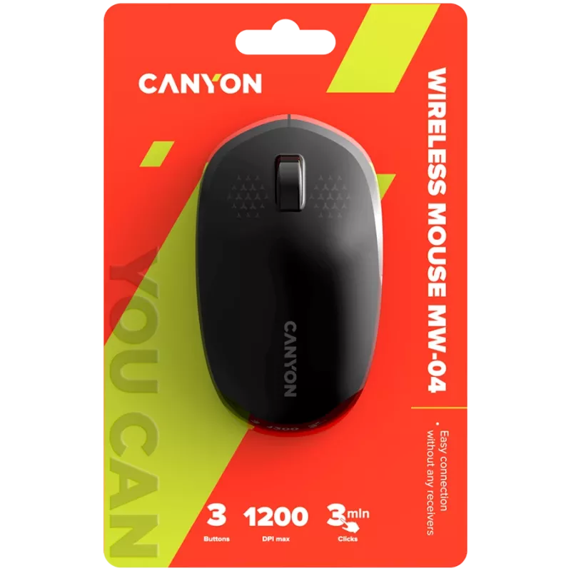 CANYON Maus MW-04 3 Tasten BT Kabellos Schwarz