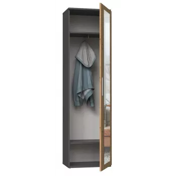 Top e shop DUO SZAFA ANT/ART KP — 1 Tür, 2 Regale, 500×350×1800 mm