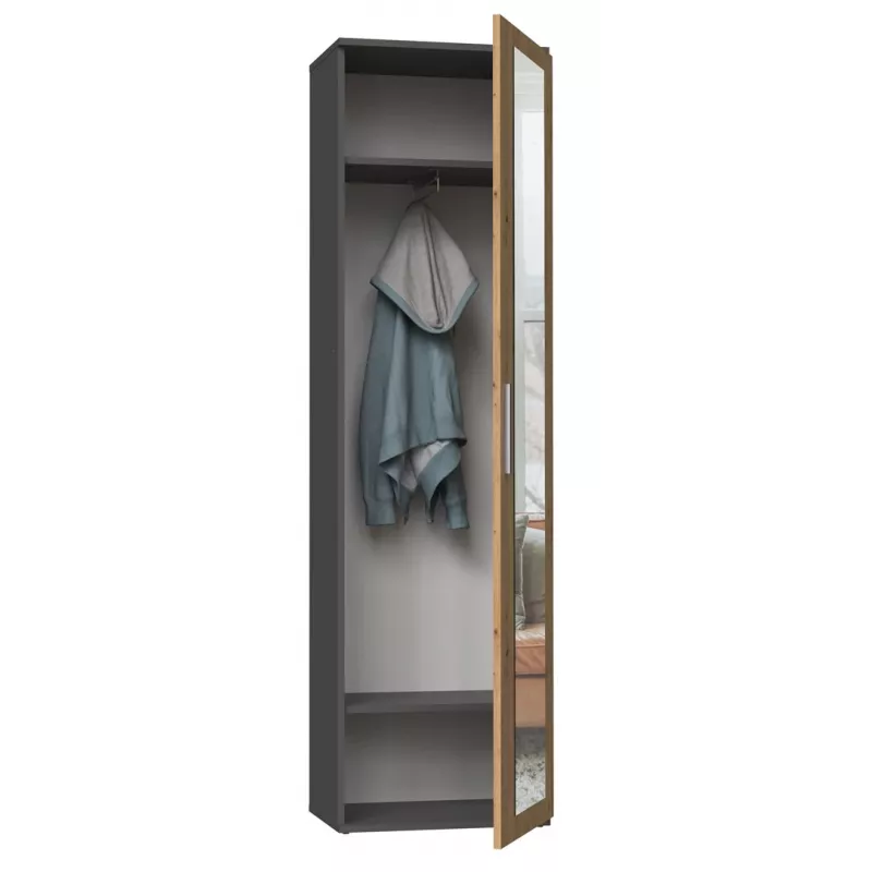 Top e shop DUO SZAFA ANT/ART KP — 1 Tür, 2 Regale, 500×350×1800 mm