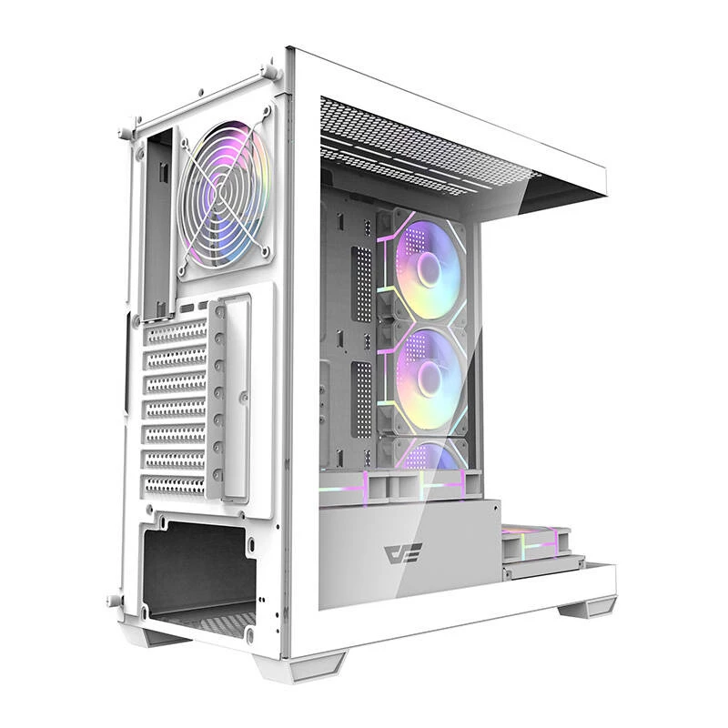 Computer-Gehäuse Darkflash DS900 (weiß) + 7 ARGB-Lüfter