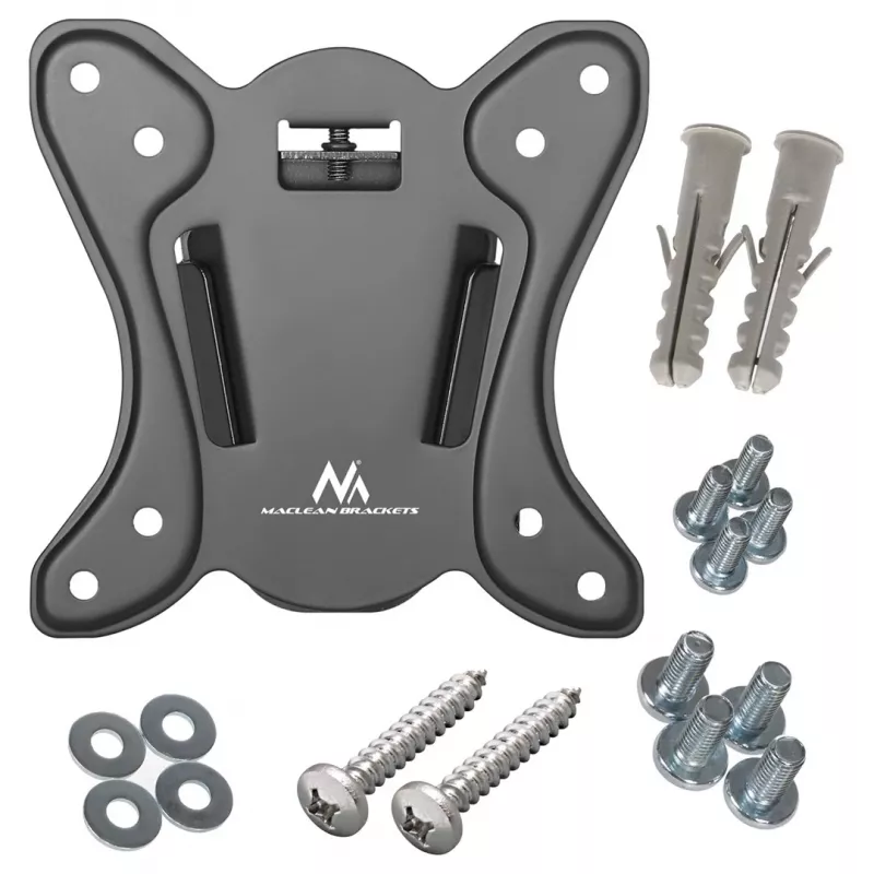 TV-Wandhalterung MACLEAN MC-715A für 13–27 Zoll Fernseher, VESA bis 100x100 mm, max. Belastung 25 kg, schwarz