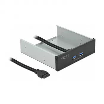 Frontpanel DeLOCK 5,25 Zoll 2 x USB 5 Gbit/s Typ-A-Anschlüsse