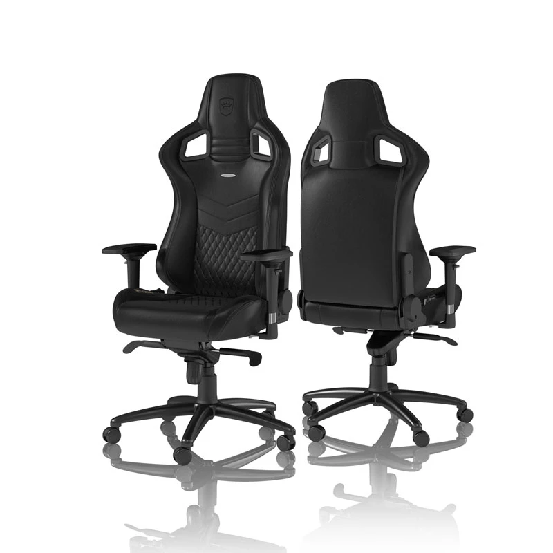 noblechairs EPIC Echtleder Gaming-Stuhl - Schwarz