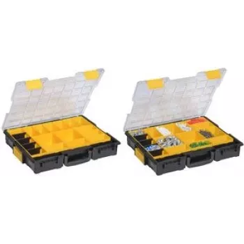 Kleinteile-Sortimentkoffer allit EuroPlus Pro>K< 44/19 454222 – modularer Fächerkasten für Werkzeuge und Verbindungselemente