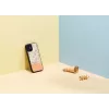 Schutzhülle Man and Wood für iPhone 12 mini — pinke Blume auf schwarz