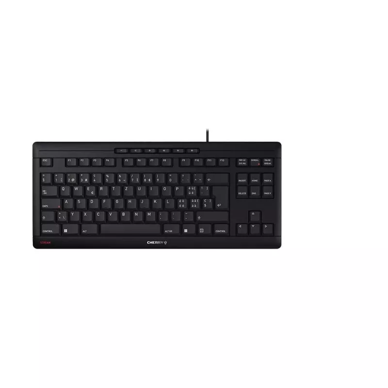 CHERRY STREAM TKL Tastatur Universal USB QWERTZ Schweizer Schwarz