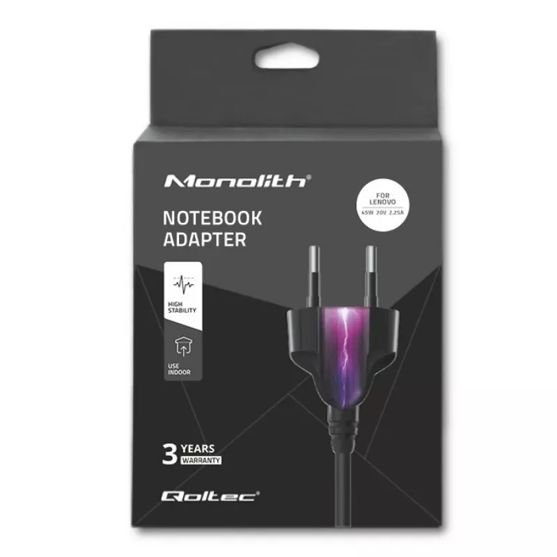 Netzteil Laptop Qoltec Lenovo 45W 20V 2,25A Slimtip + Pin 50098.45W