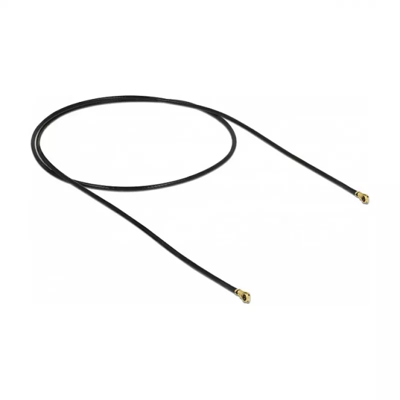 Koaxialkabel DeLOCK 89645 0,4 m MHF IV HSC MXHP32 Schwarz Gold