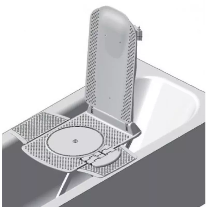 Badewannenlifter DIETZ Kanjo ECO PLP004 mit Polsterung – höhenverstellbar, Batterie 14,4 V, max. Benutzergewicht 140 kg, zusammenklappbar, blau