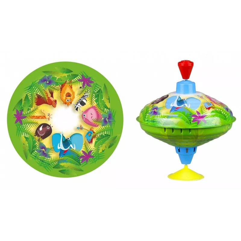 Kreisel Lena Humming top Wilde Tiere 16 cm — hölzerner Spielzeugkreisel von Lena, 16 cm Durchmesser