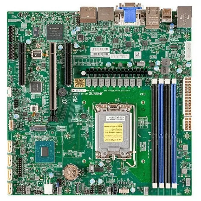 SUPERMICRO Motherboard X13SAZ-F (Einzelhandelsverpackung) (MBD-X13SAZ-F-O)