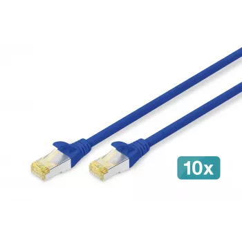 Netzwerkkabel Digitus CAT 6A S/FTP RJ-45 1 m blau